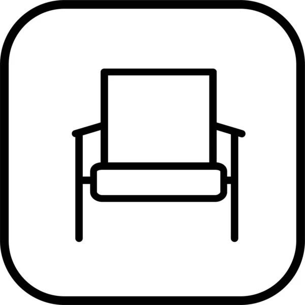 Іконка Електронних Меблів Приладу Контурному Стилі — стоковий вектор