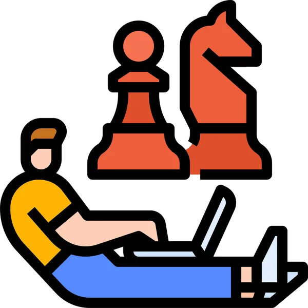Εικονίδιο Μάρκετινγκ Σκακιστή — Διανυσματικό Αρχείο