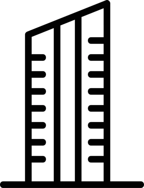 Ikona Architektury Budynku Biznesu Kategorii Budynku — Wektor stockowy