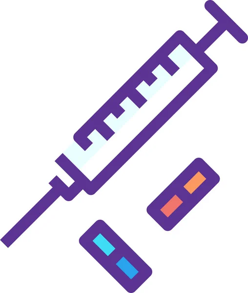 Иконка Лекарственной Инъекции Стиле Заполненного Плана — стоковый вектор