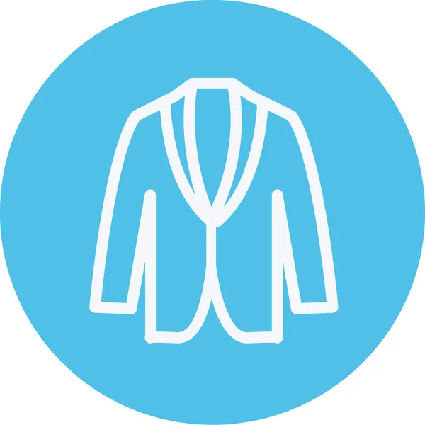 Jaqueta Vestido Roupa Ícone Estilo Esboço —  Vetores de Stock