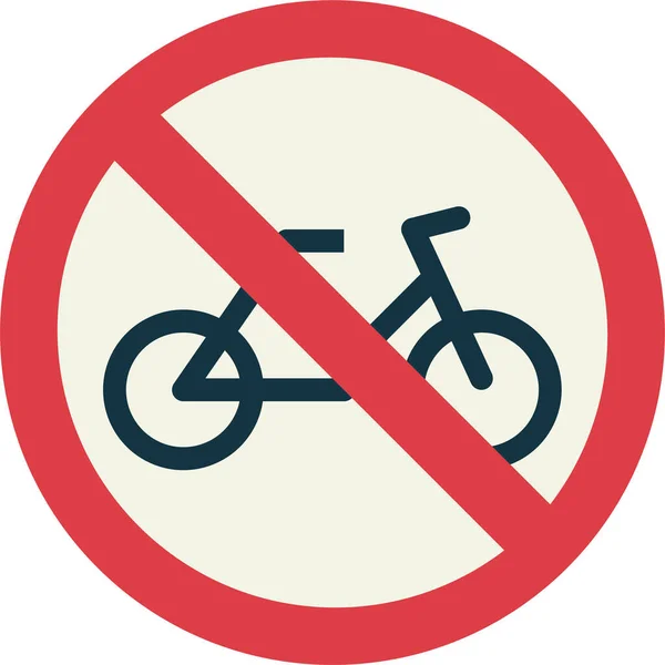 Bicicleta Señalización Icono Carretera — Archivo Imágenes Vectoriales