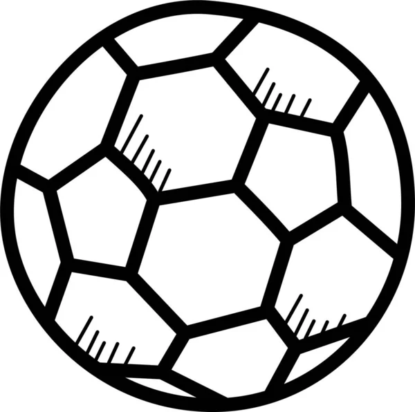 Jeux Balle Icône Handball Dans Style Dessiné Main — Image vectorielle