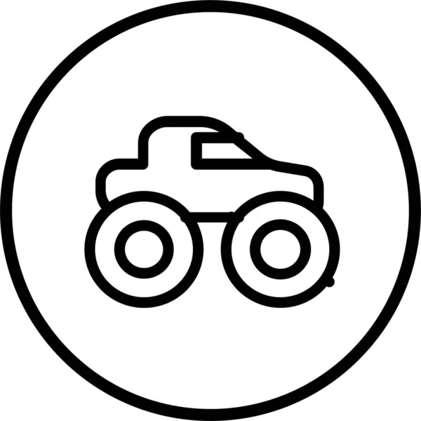 Автоматична Піктограма Автомобіля Стилі Контур — стоковий вектор
