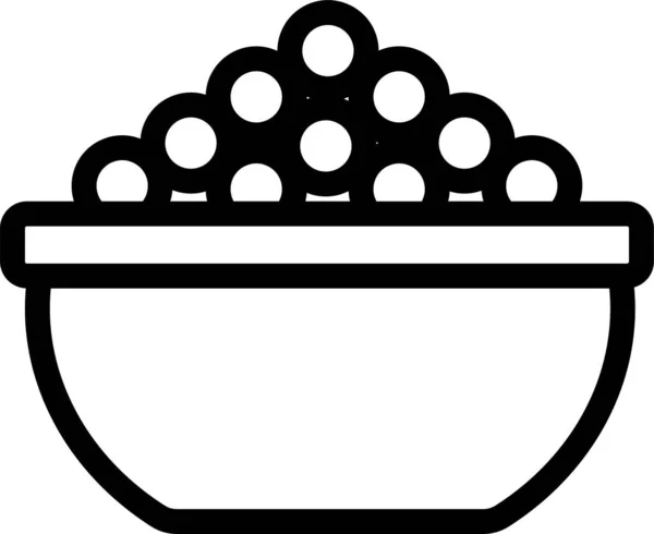 Ícone Conceito Caviar Aperitivo Categoria Bebidas Alimentares — Vetor de Stock