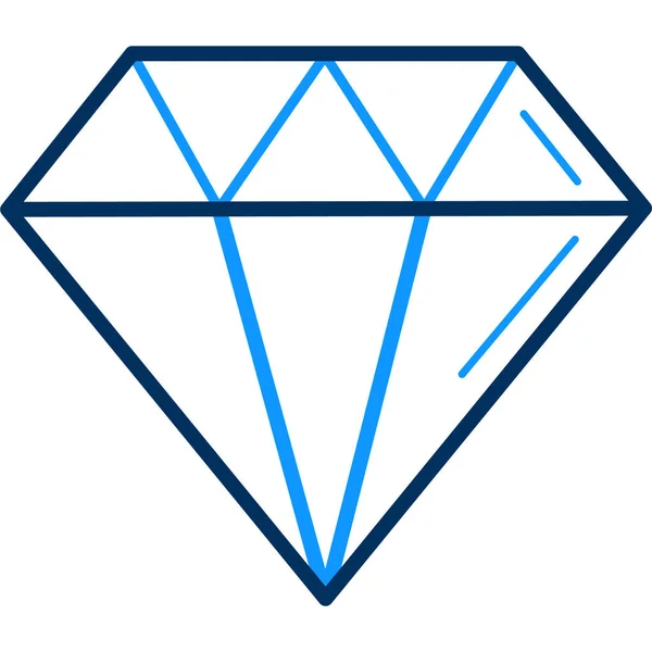最佳钻石成就图标的轮廓风格 — 图库矢量图片