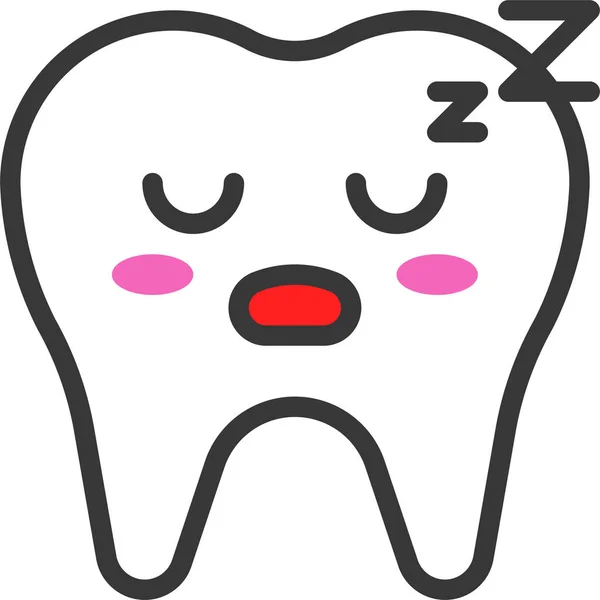 Εικονίδιο Προσώπου Emoji Emoticon Στυλ Πλήρους Περιγράμματος — Διανυσματικό Αρχείο