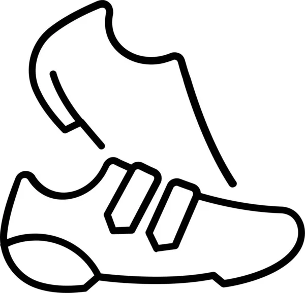 Cleats Shoe Sneakers Icon — Stock Vector