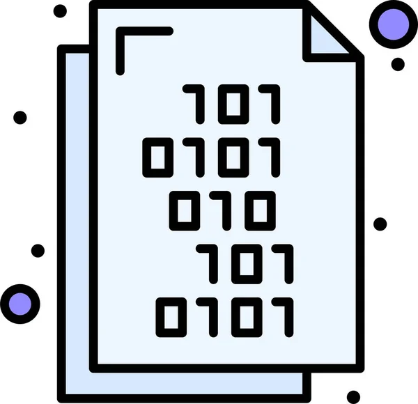 Ícone Binário Tecnologia Abstrata — Vetor de Stock