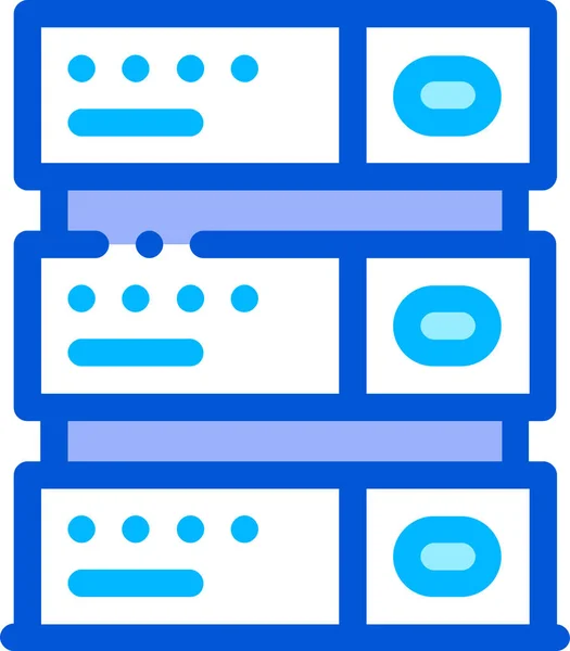 Icoon Computerapparatuur Server Icoon Gevulde Outline Stijl — Stockvector