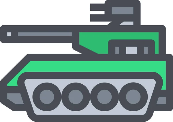 Ejército Militar Soldado Icono Estilo Contorno Lleno — Vector de stock