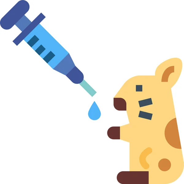 Pictogram Vaccinatie Hamster — Stockvector