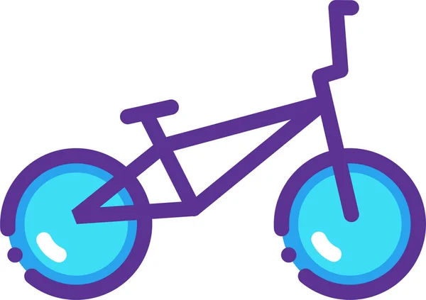 Bicicleta Bmx Icono Del Ciclo Estilo Contorno Lleno — Vector de stock