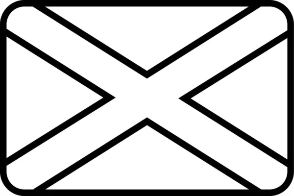 Ikona Vlajky Země Jamajka Stylu Osnovy — Stockový vektor