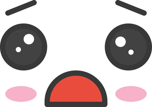 Emoji Emoticon Emoticon Symbol Flachen Stil — Stockvektor
