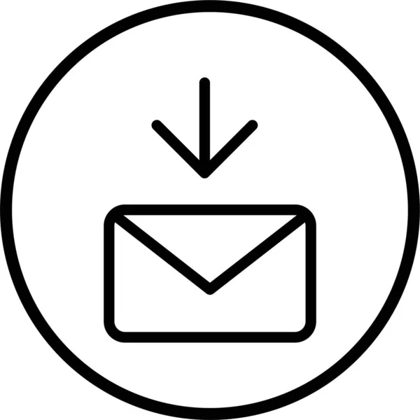 Ikona Zarovnání Mailové Zprávy Stylu Osnovy — Stockový vektor