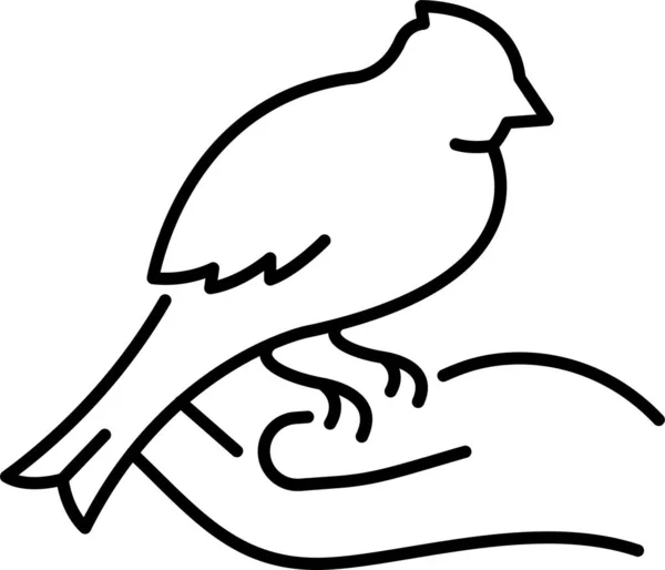 Vogel Adler Falke Ikone — Stockvektor