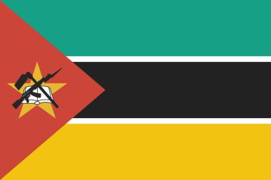 country flag mozambique icon in flat style clipart
