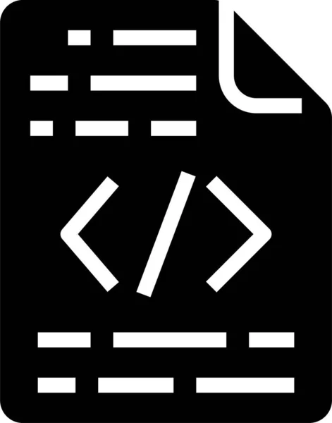 Icono Programación Lenguaje Codificación Estilo Sólido — Archivo Imágenes Vectoriales