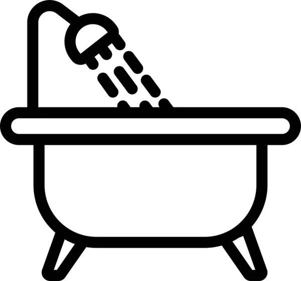 Badewanne Badewanne Symbol — Stockvektor