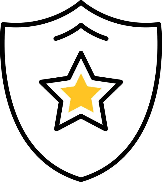 Escudo Estrella America Icono Independencia Día Nosotros Categoría — Vector de stock