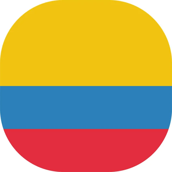 Kolombiya Kolombiya Ülke Simgesi Düz Stil — Stok Vektör