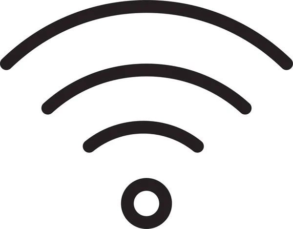 Signaal Wifi Communicatie Icoon Outline Stijl — Stockvector