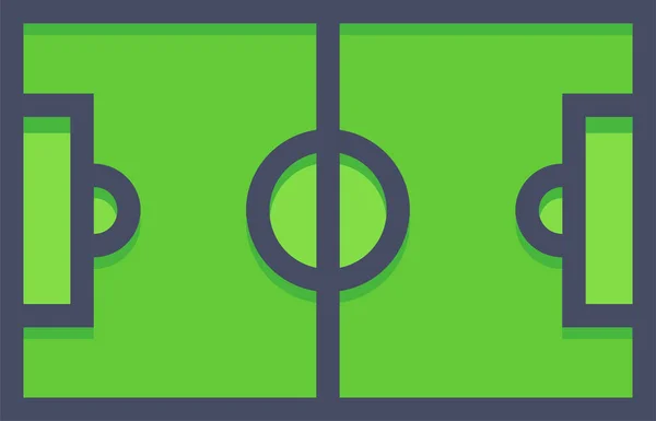 Terrain Football Icône Terrain Dans Style Contour Rempli — Image vectorielle