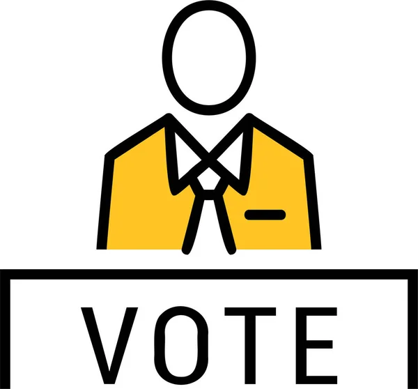 Икона Голосования Выборах — стоковый вектор