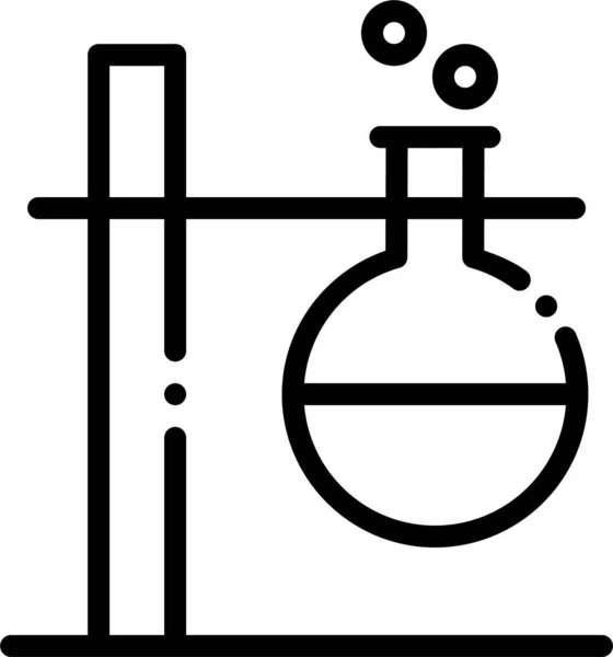 Icona Conica Del Laboratorio Scienza Della Fiaschetta Stile Contorno — Vettoriale Stock