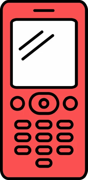 Call Cell Device Icoon Gevulde Outline Stijl — Stockvector