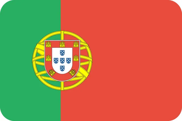 País Bandera Portugal Icono Estilo Plano — Archivo Imágenes Vectoriales