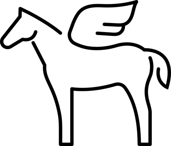 Animal Caballo Polo Icono — Vector de stock