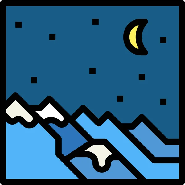 Icono Paisaje Hielo Alaska — Vector de stock