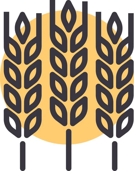 Agricultura Cultivo Alimento Icono Relleno Contorno Estilo — Vector de stock