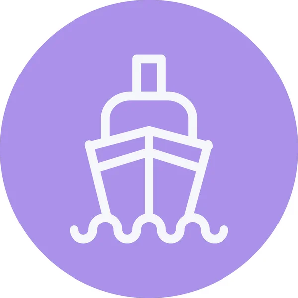 Icono Crucero Carga Estilo Esquema — Vector de stock