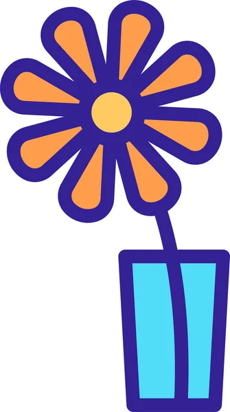 农耕园林类花卉菊花的象征 — 图库矢量图片