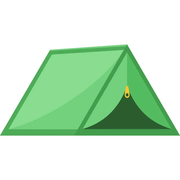 Camping Tente Icône Camping Dans Style Plat — Image vectorielle