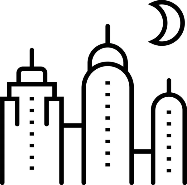 Buildings City Life Icon — Stock Vector