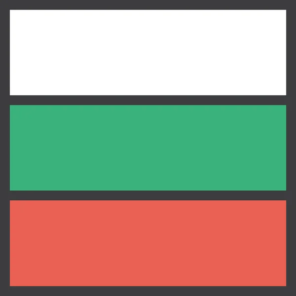 Bulgarische Bulgarische Country Ikone Ausgefüllten Outline Stil — Stockvektor