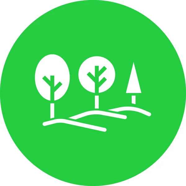 Arboriculture Écologie Environnement Icône Dans Style Badge — Image vectorielle