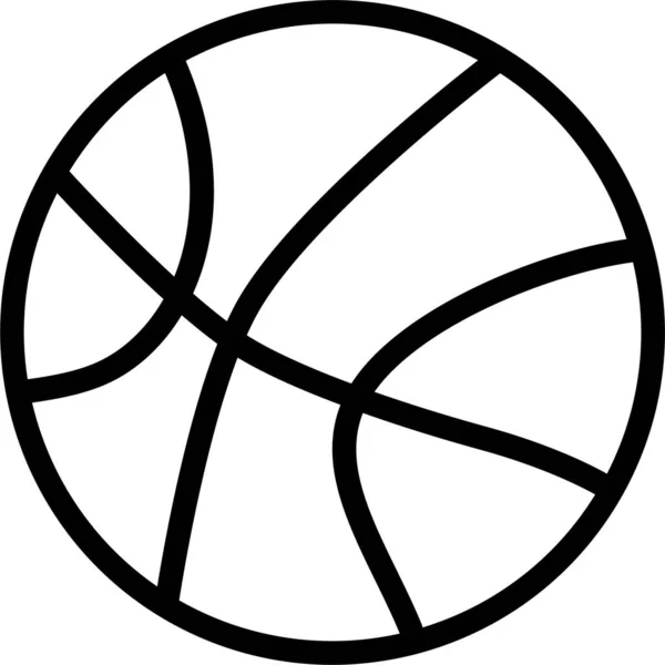 Bola Baloncesto Drible Icono Estilo Del Esquema — Archivo Imágenes Vectoriales