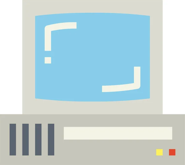 Ikona Ekranu Monitora Komputerowego Kategorii Urządzenia Elektroniczne — Wektor stockowy