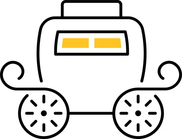 Carro Brougham Carro Icono — Vector de stock