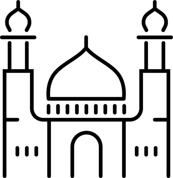Islam Mescidi Simgesi — Stok Vektör