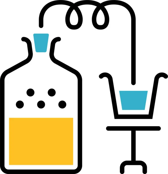Ikona Alkoholu Laboratorium Wina — Wektor stockowy