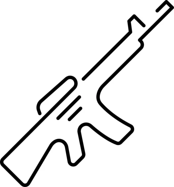 Fusil Militar Pistola Icono — Vector de stock