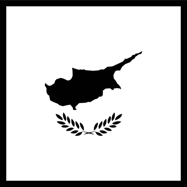 Χώρα Cyprus Ευρωπαϊκή Εικόνα Στυλ Περίγραμμα — Διανυσματικό Αρχείο