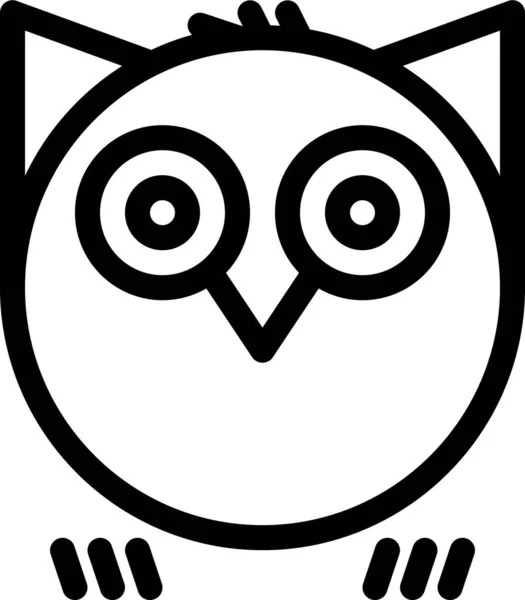 Значок Птаха Хеллоуїн Жахів Контурному Стилі — стоковий вектор