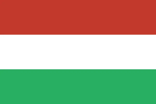 Landfahne Ungarische Ikone Flachen Stil — Stockvektor